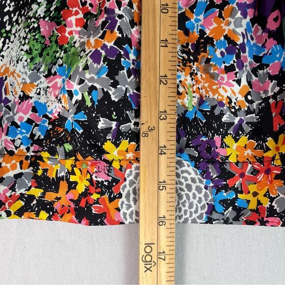 See By Chloe Silk Pleated Floral Mini Skirt Womens 8 Pockets Multicolored Luxury - Picture 9 of 12